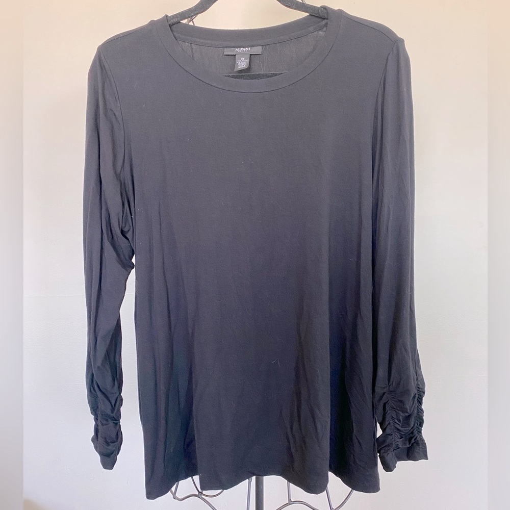 Alfani Black Long Sleeve Tee